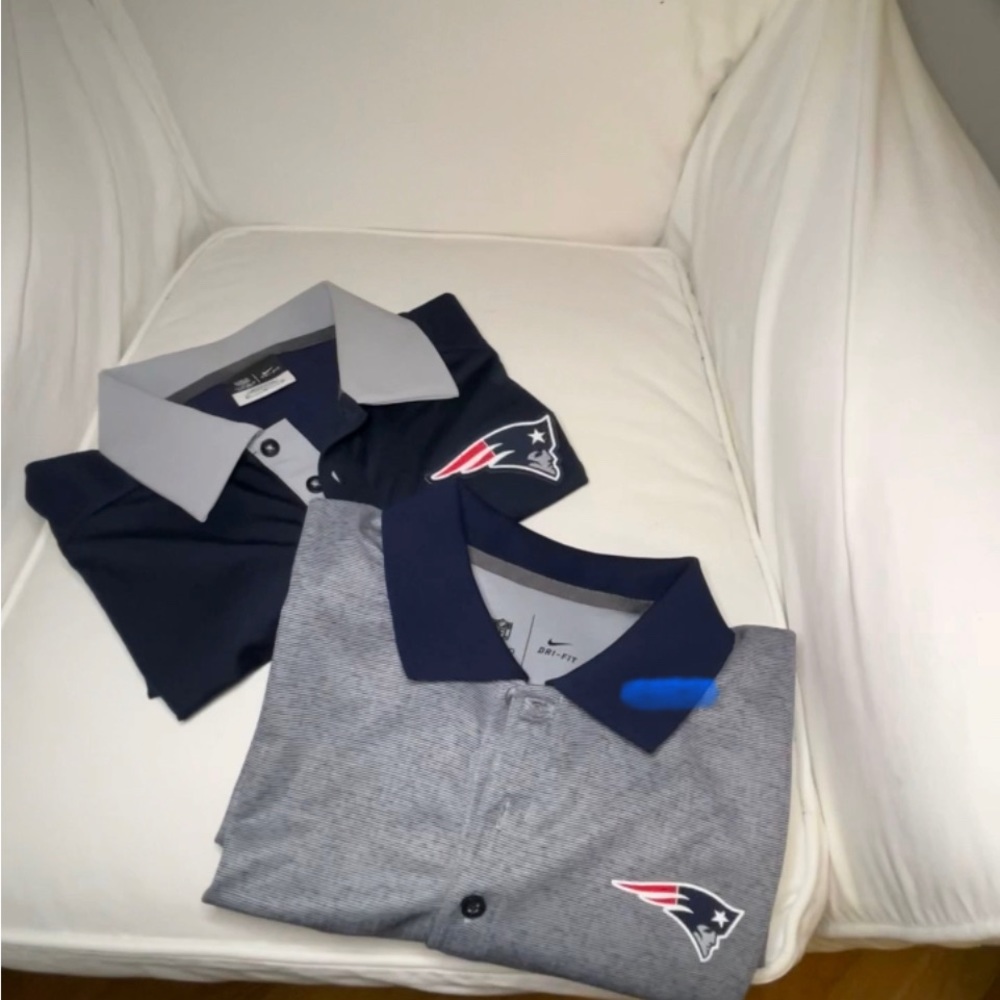 Bundle of 2 Nike Dry Fit Patriots Polo